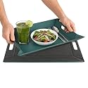 2-in-1 Serving Tray &amp; Placemat | Faux Leather &amp; Reversible