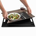 2-in-1 Serving Tray &amp; Placemat | Faux Leather &amp; Reversible