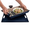 2-in-1 Serving Tray &amp; Placemat | Faux Leather &amp; Reversible