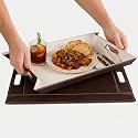 2-in-1 Serving Tray &amp; Placemat | Faux Leather &amp; Reversible
