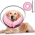 Inflatable Dog Cone Collar Alternative,Dog Collar After Surgery,Donut Pink