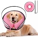 Inflatable Dog Cone Collar Alternative,Dog Collar After Surgery(Pink,M)