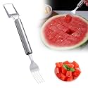 2-In-1 Stainless Steel Fruit Cutter, New Watermelon Slicer Multi-Functional Kitchen Gadget, Easy To Use Watermelon Cutters Melon Cutters Tool for Home, Camping, Picnics (A-1Pcs)