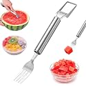2-In-1 Stainless Steel Fruit Cutter ，2026 New Watermelon Fork Slicer Cutting Tool，Summer Watermelon Cutter Slicer Tool for Home Party Camping Kitchen Gadget (1Pcs)