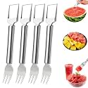2-in-1 Stainless Steel Watermelon Slicer Cutter with Fruit Fork (4)