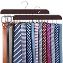 2 in 1 Tie and Belt Organizer, Premium Tie Hanger for Closet Accessories