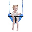 2 -in- 1 Toddler Swing. Swing Seat for Kids with Adjustable Ropes, for Kids Heavy Duty Rope Play Secure Children Swings Set, for Outdoor Indoor, Backyard. Upgrade Product (Blue)