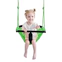 2 -in- 1 Toddler Swing. Swing Seat for Kids with Adjustable Ropes, for Kids Heavy Duty Rope Play Secure Children Swings Set, for Outdoor Indoor, Backyard. Upgrade Product (Green)