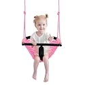 2 -in- 1 Toddler Swing. Swing Seat for Kids with Adjustable Ropes, for Kids Heavy Duty Rope Play Secure Children Swings Set, for Outdoor Indoor, Backyard. Upgrade Product (Pink)