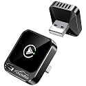 2-in-1 Wireless CarPlay & Android Auto Adapter, Mini Marine Antennas (Grey)