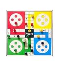 2 in 1 Wooden Ludo and Snake Ladder Board Game Set for Kids Adults (12x12 Inches)