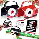 2-in-1 Wrapping Paper Cutter & Tape Dispenser, with 4 Tapes & 2 Blades