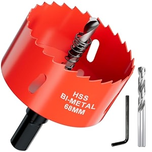 4 in bi-metal hole saw with arbor and pilot bit - fast cut quality hole cutter drill bit for wood plywood fiberglass plastic drywall and stainless mild sheet - 30mm cutting depth