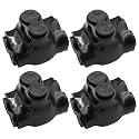 2-14 AWG Insulated 2 Port Inline Splice Connector Black Wire Connectors,Allen Hex 5/32" Insulated Cable Connectors Pre-Loaded Oxide Inhibitors,UL Listed(4pcs)