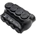 2-14 AWG Insulated 4 Port Inline Splice Connector Black Wire Connectors,Allen Hex 5/32" Insulated Cable Connectors Pre-Loaded Oxide Inhibitors,UL Listed(1pcs)
