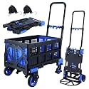 2 in 1Hand Truck Dolly Foldable with Basket,Folding Dolly Cart 330lb