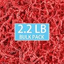 2.2 lbs Red Crinkle Paper Filler - Vibrant Shredded Paper for Gift Baskets