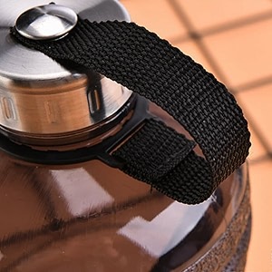 22 liter gallon sports bottle unbrecable plastic with carry belt fitness bottle gym bottle yoga bottle  black color
