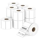 2.25" x 1.25" Direct Thermal Labels - White for Barcode Printing, Compatible With Zebra, Rollo, Munbyn Printers (12 Rolls, 1000 Labels/Roll)