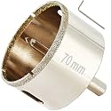 2 3/4" Diamond Hole Saw with Pilot Bit, DaduoRi 2 3/4 Inch Tile Drill Bits for Granite, Ceramics, Porcelain Tiles, Marble, Glass, Stones, 1 1/2" Depth of Cut for Thick Countertops (70mm)