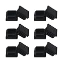 2" 2x2 Square Tube End Cap Plastic Plugs 12Pcs, 2"x2" 2 Inch Square Tubing Plug 2x2 Tube End Caps Black Fence Post Pipe Cap Cover 2x2 Inch Tubing Insert Chair Glide Finishing Plugs