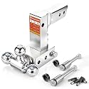 2" Adjustable Trailer Hitch Heavy Duty Tow Hitches 3 Ball Mounts Truck RV