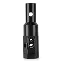 2" Female Hex to 2-9/16" Male Round Auger Adapter Heavy-Duty Auger Coupler Welded Drive Converter for Skid Steer, Tractor, Post Hole Digger & Earth Auger Bit, Fits 3/4" or 7/8" Pins