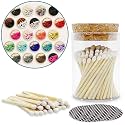 2" Matches in a Chic Jar + Striker Stickers Included | 100 Matchsticks in The Color of Your Choice | Decorative Safety Matches with a Cork Top Glass Holder | Gifts &amp; Home Decor by Thankful Greetings