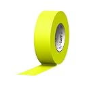 ProTapes Pro Gaff Premium Matte Cloth Gaffer's Tape with Rubber Adhesive, 50 yds Length x 2" Width, Fluorescent Yellow (Pack of 1)