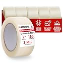 2" x 55 Yards Clear Packing Tape, 3 Mil Thick, Pack of 6 Rolls