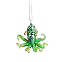 2'' Art Glass Octopus Coastal Hanging Ornament