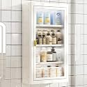 2-4 Layer Bathroom Medicine Cabinet Cosmetic Storage Locker Over The Toilet Storage Cabinet with 2 Acrylic Door 2/3/4 Tier Floating Cabinet Display Stand K(Size:B 40 * 14 * 71cm