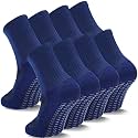 2/4 Pairs Kids Youth Grip Soccer Socks Cushioned Non Slip Athletic Sports Socks for Boys Girls Football Basketball