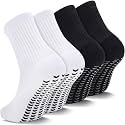 2/4 Pairs Kids Youth Grip Soccer Socks Cushioned Non Slip Athletic Sports Socks for Boys Girls Football Basketball