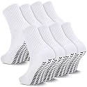 2/4 Pairs Kids Youth Grip Soccer Socks Cushioned Non Slip Athletic Sports Socks for Boys Girls Football Basketball