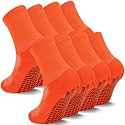 2/4 Pairs Kids Youth Grip Soccer Socks Cushioned Non Slip Athletic Sports Socks for Boys Girls Football Basketball