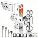 2.5" Adjustable Trailer Hitch 6 Inch Drop/Rise Tow Hitch Tri Ball Mounts