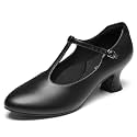 2.5" T-Strap Character Shoes for Women, 1920s Ballroom Latin Dance Shoe