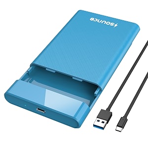 25 inch hard drive enclosure type-c sounce india 6gbps usb 31 to sata iii tool-free external hard drive enclosure for 7mm95mm 2534 ssd laptop hdd with uasp for samsung wd xbox pc tv - blue