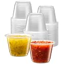 {2.5 oz,200 Cups} Clear Diposable Plastic Portion Cups No Lids, Small Mini Containers For Portion Controll, Jello Shots, Meal Prep, Sauce Cups, Slime, Crafts, Disposable Souffle Cups &amp; Much more