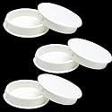 2 In/50 mm Plastic Plugs for Round Holes, White Screw Hole Cover
