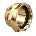 2.5inch Fire Hose Adapter, 2-1/2 NST Female to 2-1/2 NPT Male Brass Coupler