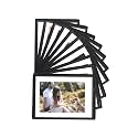 2.5x3.5” Magnetic Polaroid Picture Frame, Instax Mini Photo Frame for Fridge, Photo Magnets for Fridge, Mini Photo Sleeve Pocket, Wallet Size Frame (Black 10Pcs)