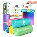 Teivio Small Colorful Clear Trash Bags 2.6 Gallon 330 Count Unscented