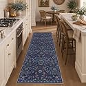 2’6″x 8’ Floral Runner Rug Non-Slip Washable Hallway Runner Rug