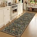 2’6″x 8’Floral Runner Rug for Kitchen Washable Hallway Runner