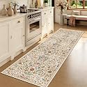 2’6″x 8’Floral Runner Rug for Kitchen Washable Hallway Runner