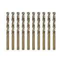 2.6mm Metric M35 Cobalt Steel Extremely Heat Resistant Twist Drill Bit of 10pcs with Straight Shank to Cut Through Hard Metals Such as Stainless Steel and Cast Iron, 5% Cobalt M35 Grade HSS-CO