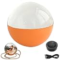 2.7" 3D Crystal Ball Video Player, Memory Orb, Personalized Digital Memory Display, Uploadable Videos &amp; Photos, DIY Gift for Anniversary, Birthday,Couples,Pets, Memories (Orange)