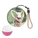 2.7" Custom Crystal Ball Video Player,Memory Sphere Ornament, Memory Orb Custom Video Sphere, Personalized Uploadable Videos & Photos, USB Rechargeable Crystal Ball Video Player(Pink)